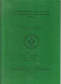 Teknik Finger Drill Dalam Mengasah Kemampuan Bermain Piano Klasik Pianis Pemula