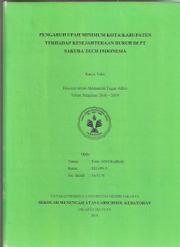 Pengaruh Upah Minimum Kota/Kabupaten Terhadap Kesejahteraan Buruh Di PT. Sakura Tech Indonesia