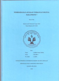 Pemrograman Aplikasi Timbangan Digital pada Iphone 7