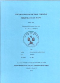 Pengaruh Taman Vertikal terhadap Perubahan Suhu Ruang