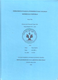 Perbandingan Kadar Antioksidan pada Tanaman kenikir dan Pohpohan