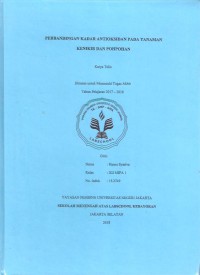 Perbandingan Kadar Antioksidan pada Tanaman kenikir dan Pohpohan