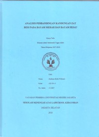 Analisis Perbandingan Kandungan Zat Besi pada Bayam Merah dan Bayam Hijau