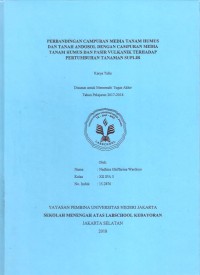 Perbandingan Campuran Media Tanam Humus dan Tanah Andosol dengan Campuran Media Tanam Humus dan Tanah Pasir Vulkanik Terhadap Pertumbuhan Tanaman Suplir