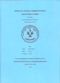 Pembuatan Aplikasi Android Penyimpanan Lokasi Tempat Parkir