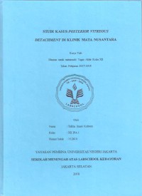 Studi Kasus Posterior Vitreous Detachment di Kinik Mata Nusantara