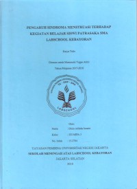 Pengaruh Sindroma Menstruasi terhadap Kegiatan Belajar Siswi Patrasaka SMA Labschool kebayoran