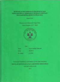 Pengaruh Kecerdasan Majemuk dan Pengaruhnya Terhadap Pilihan Jurusan Kuliah Siswa-siswi Patrasaka