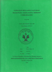 Pandangan Siswa-Siswi SMA Pancadasa Bramantara Sakhyananta Terhadap Cyber Bullying