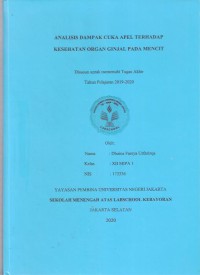 Analisis Dampak Cuka Apel terhadap Kesehatan Organ Ginjal pada Mencit