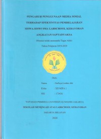 Pengaruh Penggunaan Media Sosial terhadap Efektivitas Pembelajaran Siswa-Siswi SMA Labschool Kebayoran Angkatan Saptadyaksa