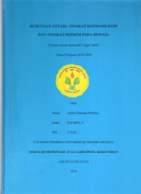 Hubungan antara Konsumsi Kopi dan Tingkat Depresi pada Remaja