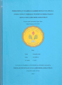 Perbandingan Olahraga Kardio dengan Olahraga Angkat Beban terhadap Penurunan Berat Badan Siswa SMA Labschool Kebayoran