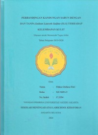 Perbandingan Kandungan Sabun dengan dan Tanpa Sodium Laureth Sulfate (SLS) terhadap Kelembapan Kulit