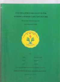 Analisis Laporan Keuangan Klinik Esthedica Periode Tahun 2017 dan 2018