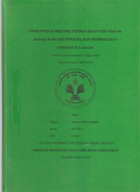 Efektivitas Metode Pembayaran COD (Cash on Delivery) dari Sisi Penjual dan Pembeli di E-Commerce Lazada