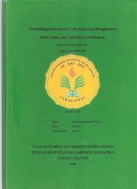 Perbandingan Pemasaran Toko Baju yang Menggunakan Sosial Media dan Toko Baju Konvensional