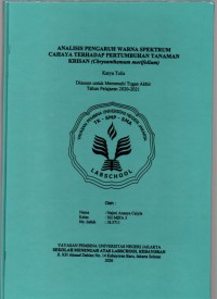 Analisis Pengaruh Warna Spektrum Cahaya Terhadap Pertumbuhan Tanaman Krisan (Chrysanthemum Morifolium)