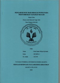 Pengaruh Susu Basi sebagai Pupuk pada Pertumbuhan Tanaman Bayam