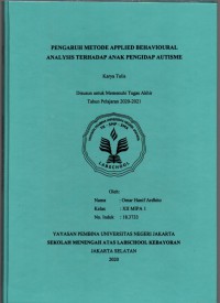 Pengaruh Terapi Applied Behavioural Analysis terhadap Anak Pengidap Autisme