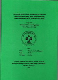 Pengaruh Penggunaan Marketplace Terhadap Perkembangan UMKM Milik Siswa-Siswi SMA Labschool Kebayoran Angkatan Astatara