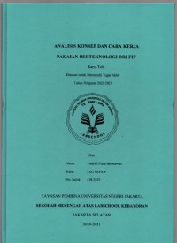 Analisis konsep dan cara kerja pakaian berteknologi Dri Fit