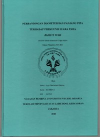 Perbandingan Diameter dan Panjang Pipa terhadap Frekuensi Suara pada Rijke'S Tube