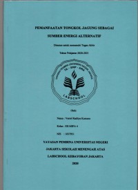 Pemanfaatan Tongkol Jagung sebagai Sumber Energi Alternatif