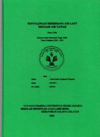 Penyulingan Sederhana Air Laut Menjadi Air Tawar