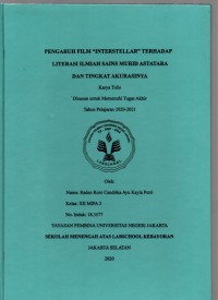 Pengaruh Film Interstellar terhadap Literasi Ilmiah Sains Murid Astatara dan Tingkat Akurasinya