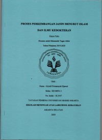 Proses Perkembangan Janin Menurut Agama Islam dan Ilmu Kedokteran