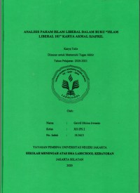 Analisis Paham Islam Liberal dalam 'Buku Islam Liberal 101' Karya Akmal Sjafiri