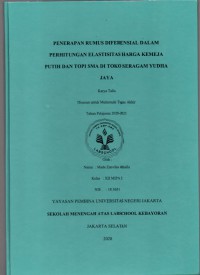 Penerapan Rumus Diferensial dalam Perhitungan Elastisitas Harga Kemeja Putih dan Topi SMA di Toko Seragam Yudha Jaya