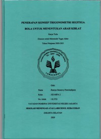 Penerapan Konsep Trigonometri Segitiga Bola untuk Menentukan  Arah Kiblat