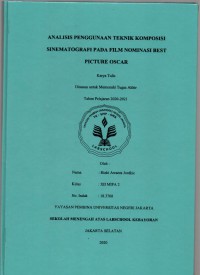 Analisis penggunaan Teknik Komposisi Sinematografi Pada Film Nominasi Best Picture Oscar
