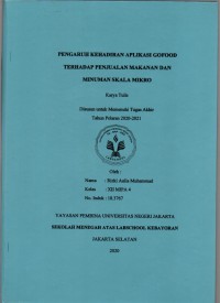 Pengaruh Kehadiran Aplikasi GoFood terhadap Penjualan Makanan dan Minuman Skala Mikro