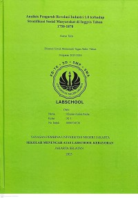 Image of Analisis Pengaruh Revolusi Industri 1.0 terhadap Stratifikasi Sosial Masyarakat di Inggris Tahun 1750-1870