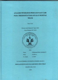 Analisis Penerapan Pemuaian Zat Cair Pada Thermostat Dalam Alat Penetas Telur