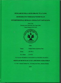 Pengaruh Pola Asuh orang Tua yang Demokratis terhadap Hubungan Interpersonal Remaja Angkatan Vastagana