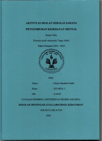 Aktivitas Shalat Sebagai Sarana Penyembuhan Kesehatan Mental