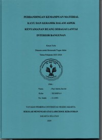 Perbandingan Kemampuan Material Kayu dan Keramik dalam Aspek Kenyamanan Ruang sebagai Lantai Interior Bangunan