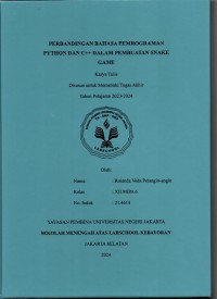 Perbandingan Bahasa Pemrograman Python dan C++ dalam Pembuatan Snake Game