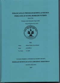 Perancangan Program Kumpulan Rumus Fisika Kelas XI SMA Berbasis Python