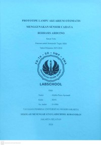 Image of Prototipe Lampu Akuarium Otomatis Menggunakan Sensor Cahaya Berbasis Arduino