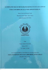 Image of Alternatif Solusi Mengurangi Kemacetan Lalu Lintas Pada Jam Sibuk di Jalan Kh. Ahmad Dahlan