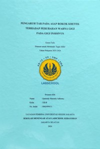 Image of Pengaruh Tar Pada Asap Rokok Kretek Terhadap Perubahan Warna Gigi Pada Gigi Insisivus