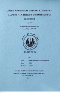 Image of Analisis Perbandingan Komposisi Nanopartikel Magnetik Fe3O4 Terhadap Efisiensi Degradasi Rhodamin B