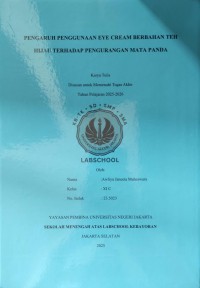 Image of Pengaruh Penggunaan Eye Cream Berbahan Teh Hijau Terhadap Pengurangan Mata Panda