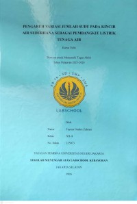 Image of Pengaruh Variasi Jumlah Sudu Pada Kincir Air Sederhana Sebagai Pembangkit Listrik Tenaga Air