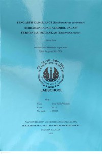 Image of Pengaruh Kadar Ragi (Saccharomyces cerevisiae) Terhadap Kadar Alkohol Dalam Fermentasi Biji kakao (Theobroma cacao)